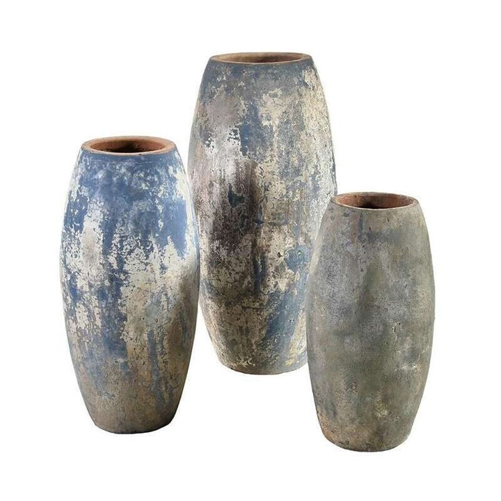 Антична градинска ваза Belldeco 1C, глазирана керамика, устойчива на замръзване, 24x24x65cm