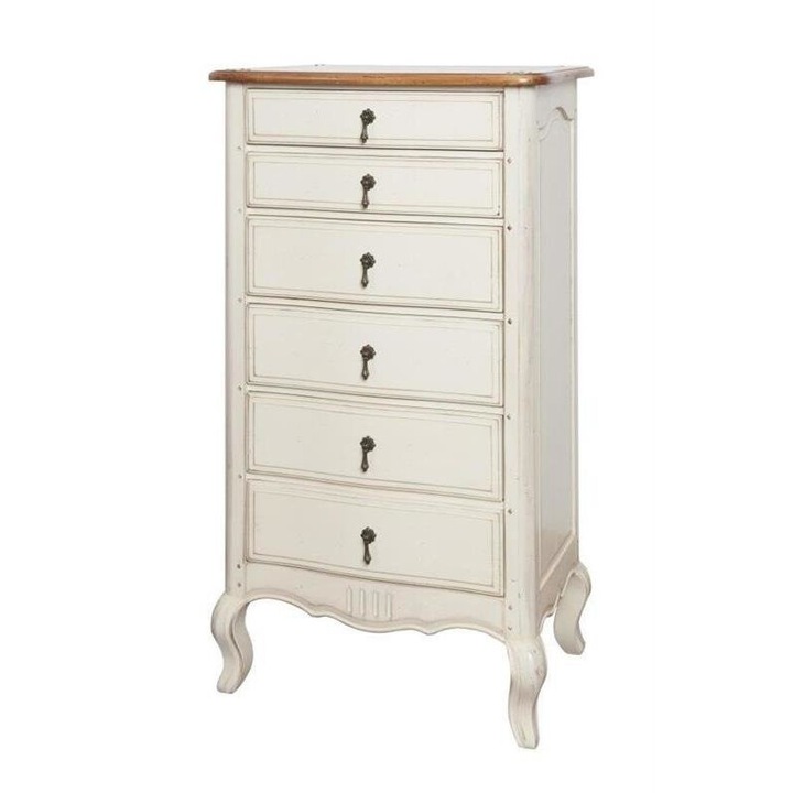 Comoda, Livinhill, Lemn de mesteacan, 66 x 116 x 45 cm, Alb