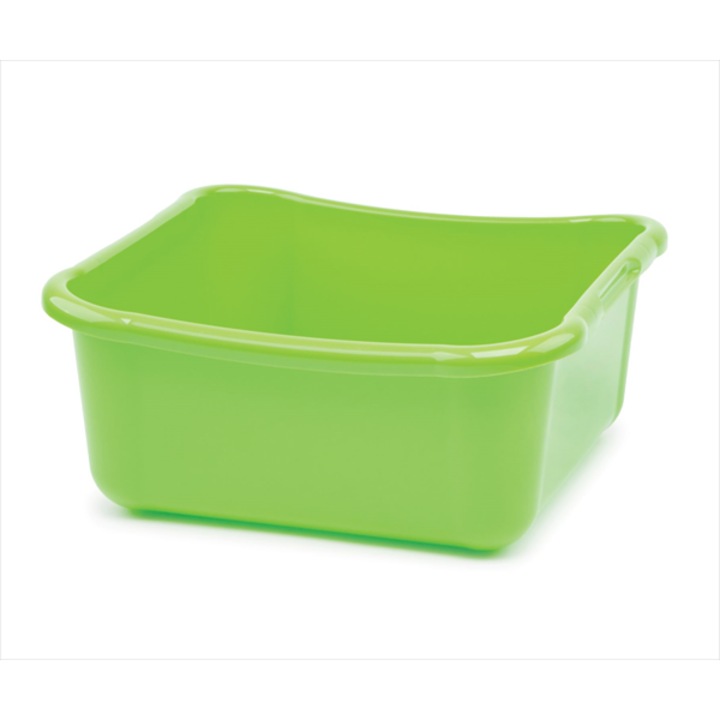Bol patrat cu manere, Jagiello, plastic, 12L, verde