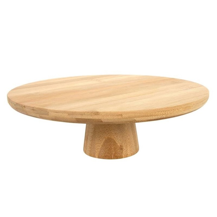 MPLCo tálalótálca, bambusz, kerek, natúr, 28x9cm