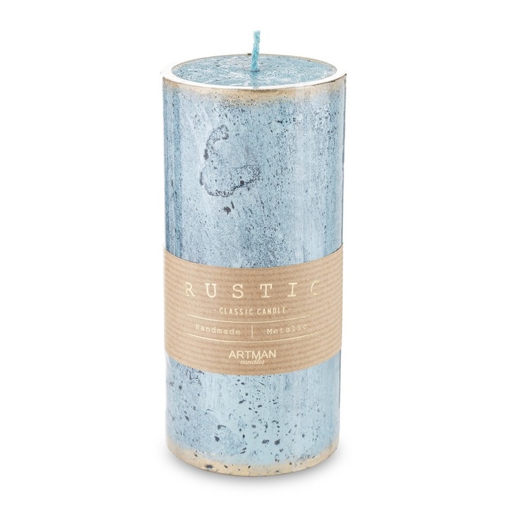 Рустик Свещ Art-Pol, парафин, тюркоаз, 15x7см