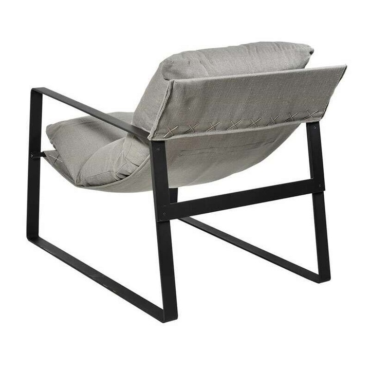 Fotel, Belldeco Modern Fotel 2, fém/pamut, 68x88,5x76cm, rózsaszín