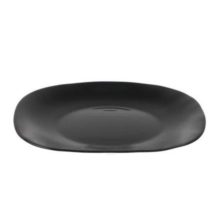 Чиния за десерт DOMEX Smart Kitchen, заоблени ръбове, черна, 20см