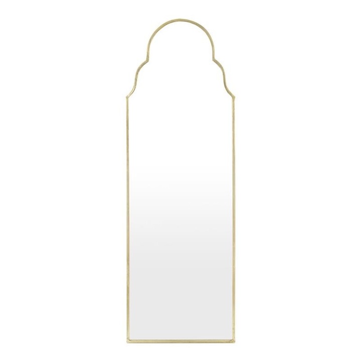 Modern dísztükör, Üveg, 179x60x3 cm, Arany