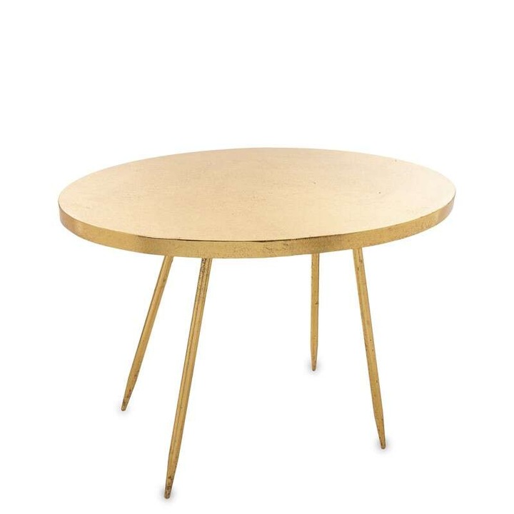 Холна маса Art-Pol Vetrario, метал, златист, 56,5x80x50см