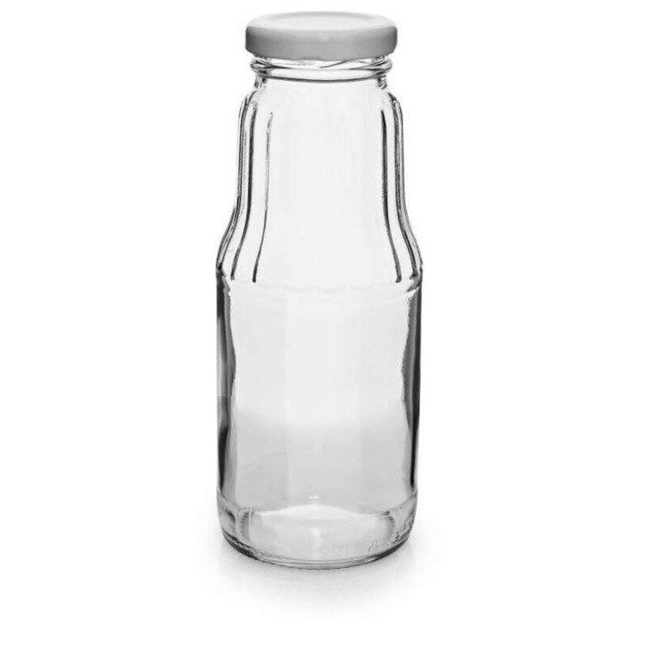 Бутилка с капак, Tragar, стъкло, прозрачно, 300ml, 3x16.5cm