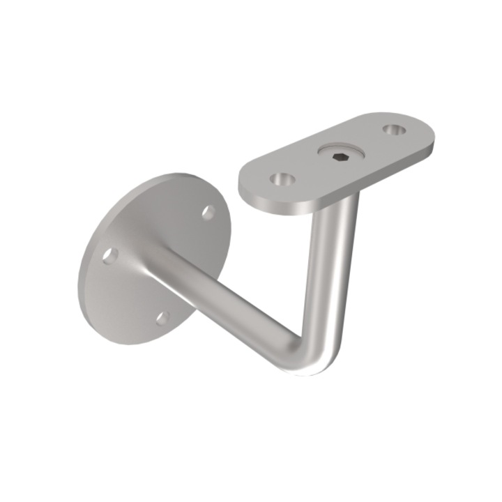 Suport pentru balustrada de perete 80-78, 5 filet M6 conectare plata AISI 304 satinat
