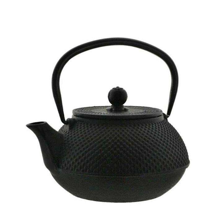 Ceainic cu infuzor, Art-Pol, Fonta, 0.8 L, 16 x 17.5 x 15 cm, Negru