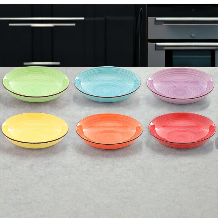 6 db MPLCo RAINBOW kerámia tál szett, 1200 ml