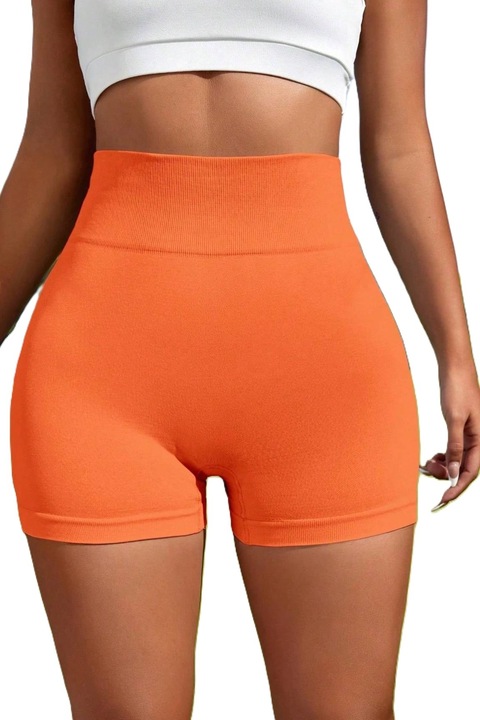 Set 2 Bucati Pantaloni Scurti Dama, Fara Cusaturi, Pentru Yoga, Sala Ori Antrenament, Portocaliu, Portocaliu