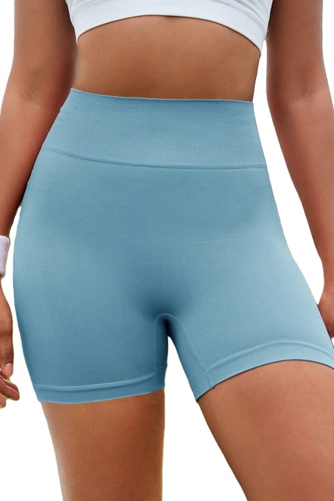 Set 2 Bucati Pantaloni Scurti Dama, Fara Cusaturi, Pentru Yoga, Sala Ori Antrenament, Albastru Deschis, Albastru deschis