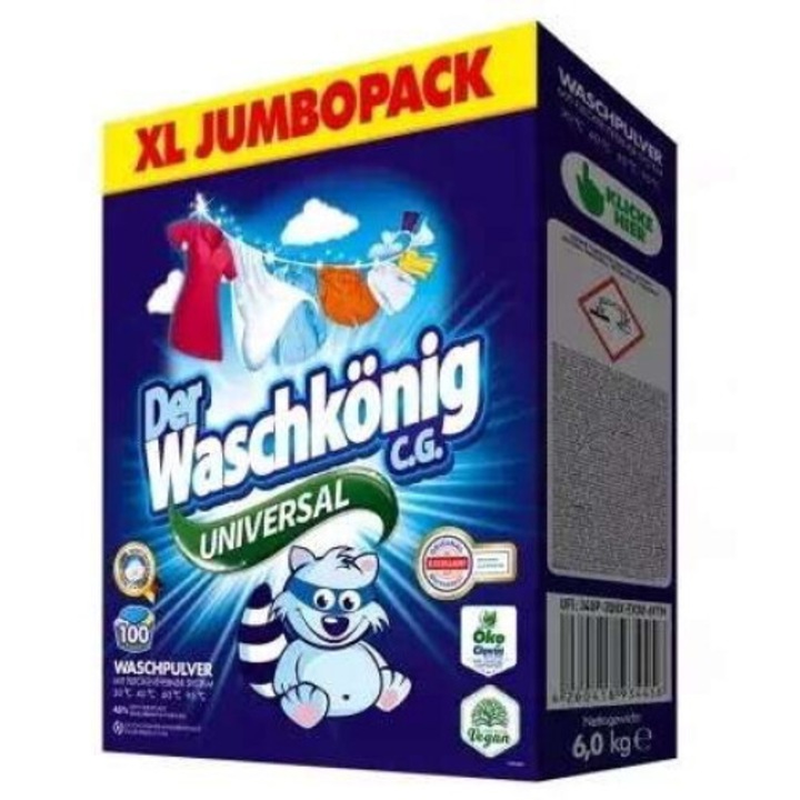 Der Waschkonig Univerzális mosópor, 6 kg, 100 mosás