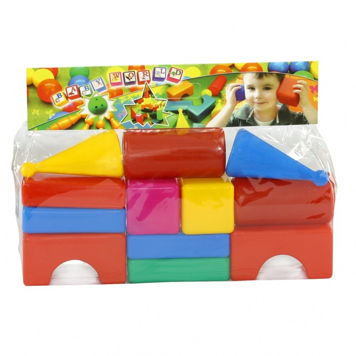 Set constructie, MEJ-POL, 11 elemente, multicolor