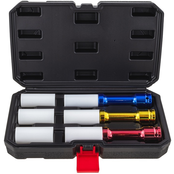 Set tubulare lungi pentru jante aliaj, 17-21mm, 3 piese