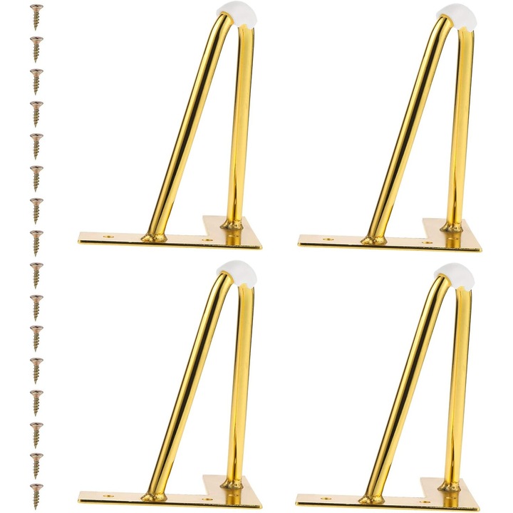 Метални крака за маса с фиби, KkvoGmle, Злато
