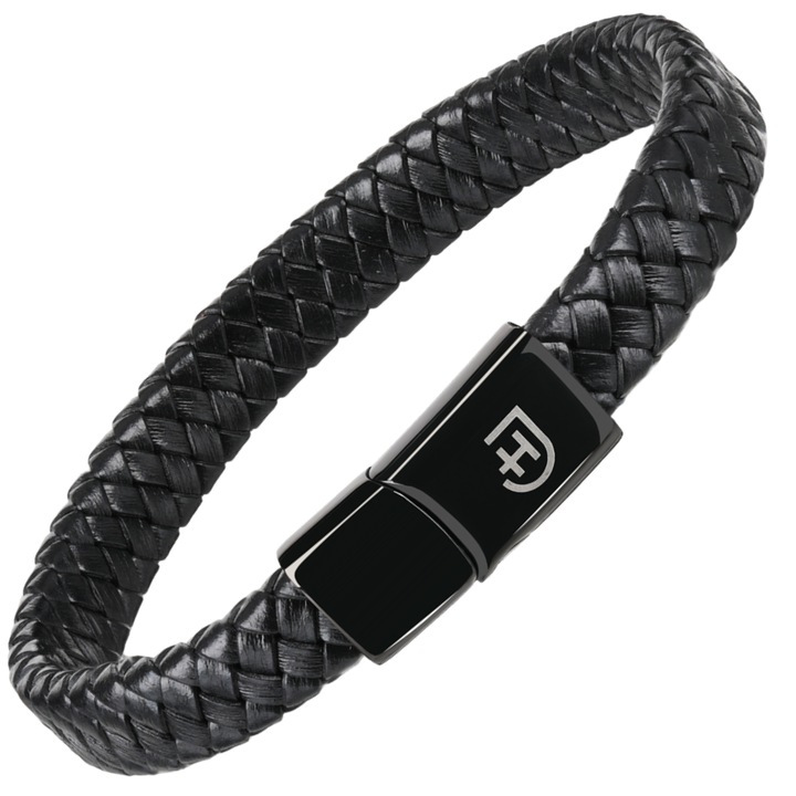 Leather Bracelet, Negru