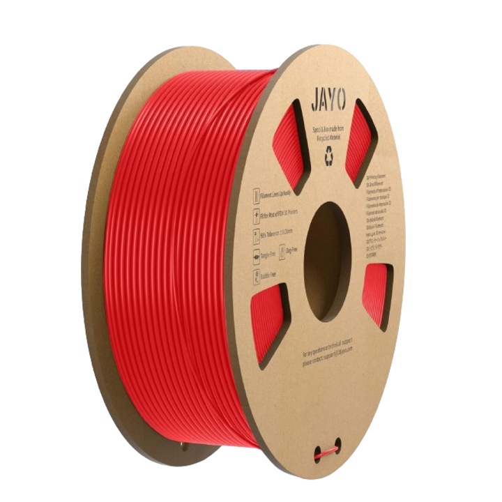 Filament JAYO, PLA 1.75 mm, pentru imprimanta 3D, Precizie dimensionala, 0, 02 mm, Bobina de 1, 1 KG, Rosu