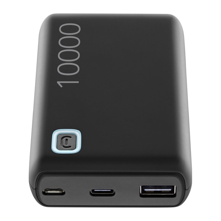 Powerbank Cellularline, 10000mAh, USB-C, Negru