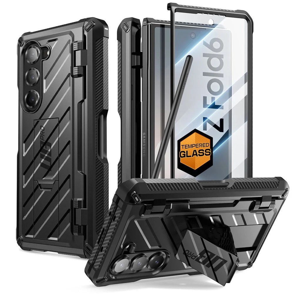 Carcasa 360 grade Supcase Unicorn Beetle Pro compatibila cu Samsung Galaxy Z Fold 6, Protectie display, Negru