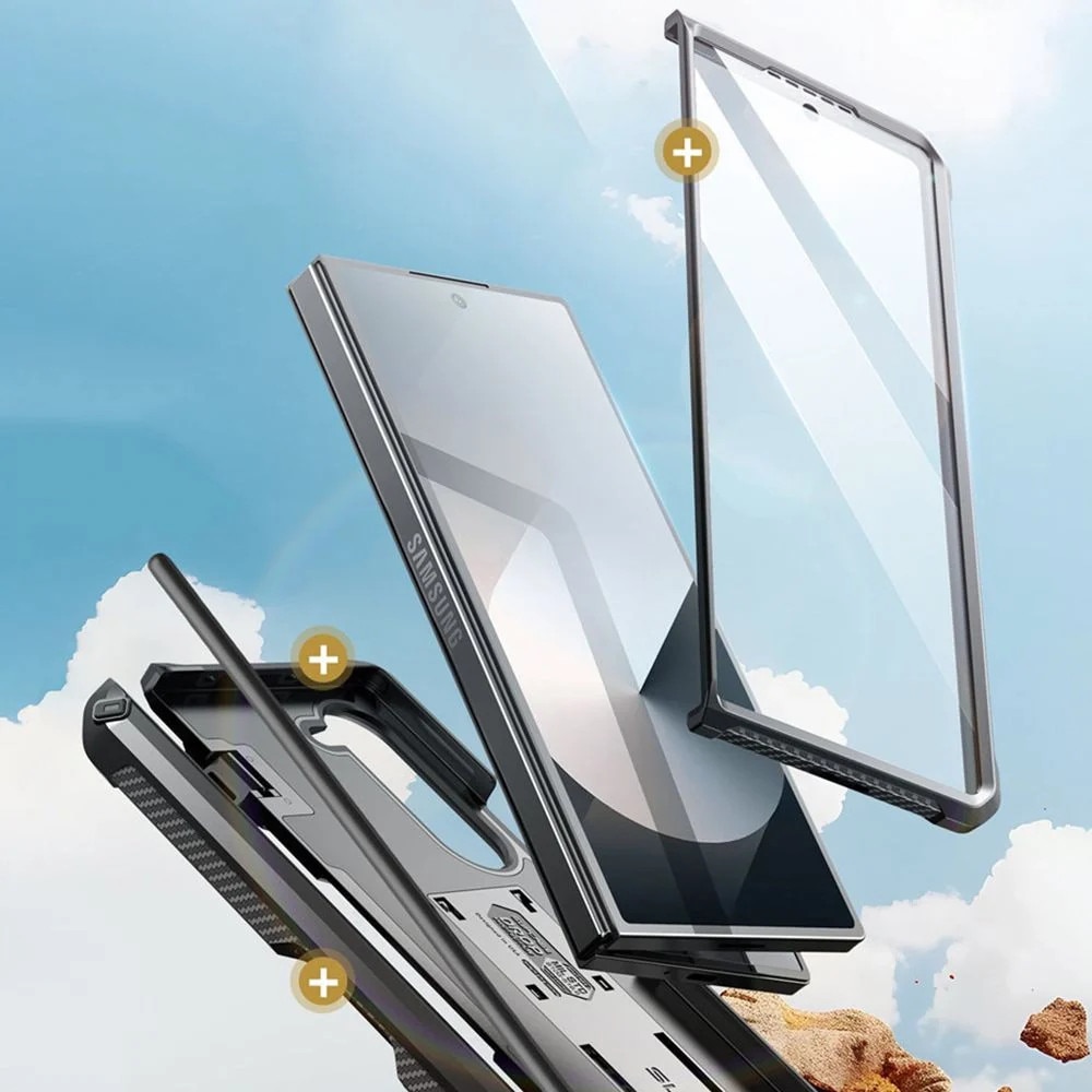 Carcasa 360 grade Supcase Unicorn Beetle Pro compatibila cu Samsung Galaxy Z Fold 6, Protectie display, Negru