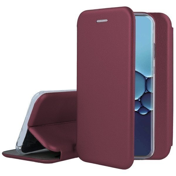 Husa pentru Samsung A35 5G de protectie Tip carte DaDen®, Suport card, Functie de Stand si Inchidere Magnetica, Protectie Sporita, Visiniu