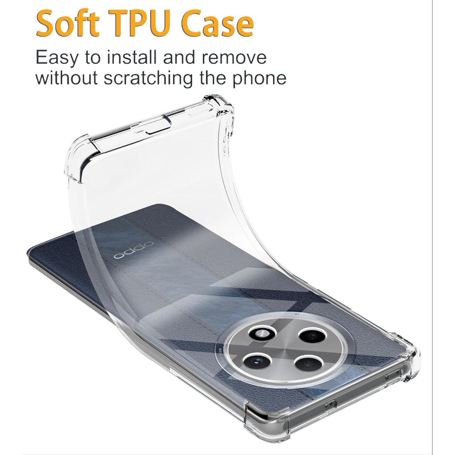 Husa pentru Oppo Reno 12F Reno 12FS Anti-Shock 1.5mm reinforced 4 corners transparent