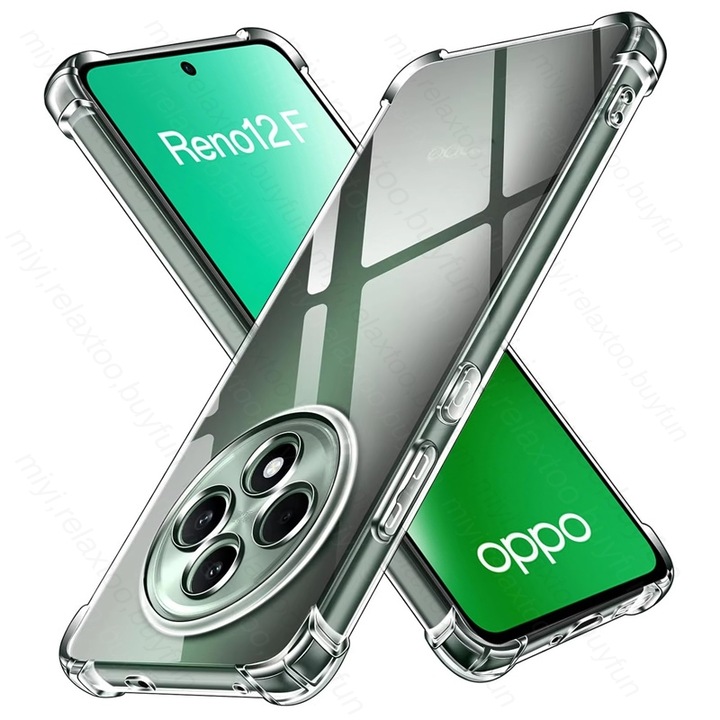 Husa pentru Oppo Reno 12F Reno 12FS Anti-Shock 1.5mm reinforced 4 corners transparent