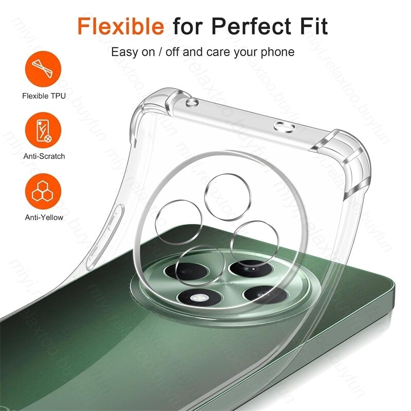 Husa pentru Oppo Reno 12F Reno 12FS Anti-Shock 1.5mm reinforced 4 corners transparent