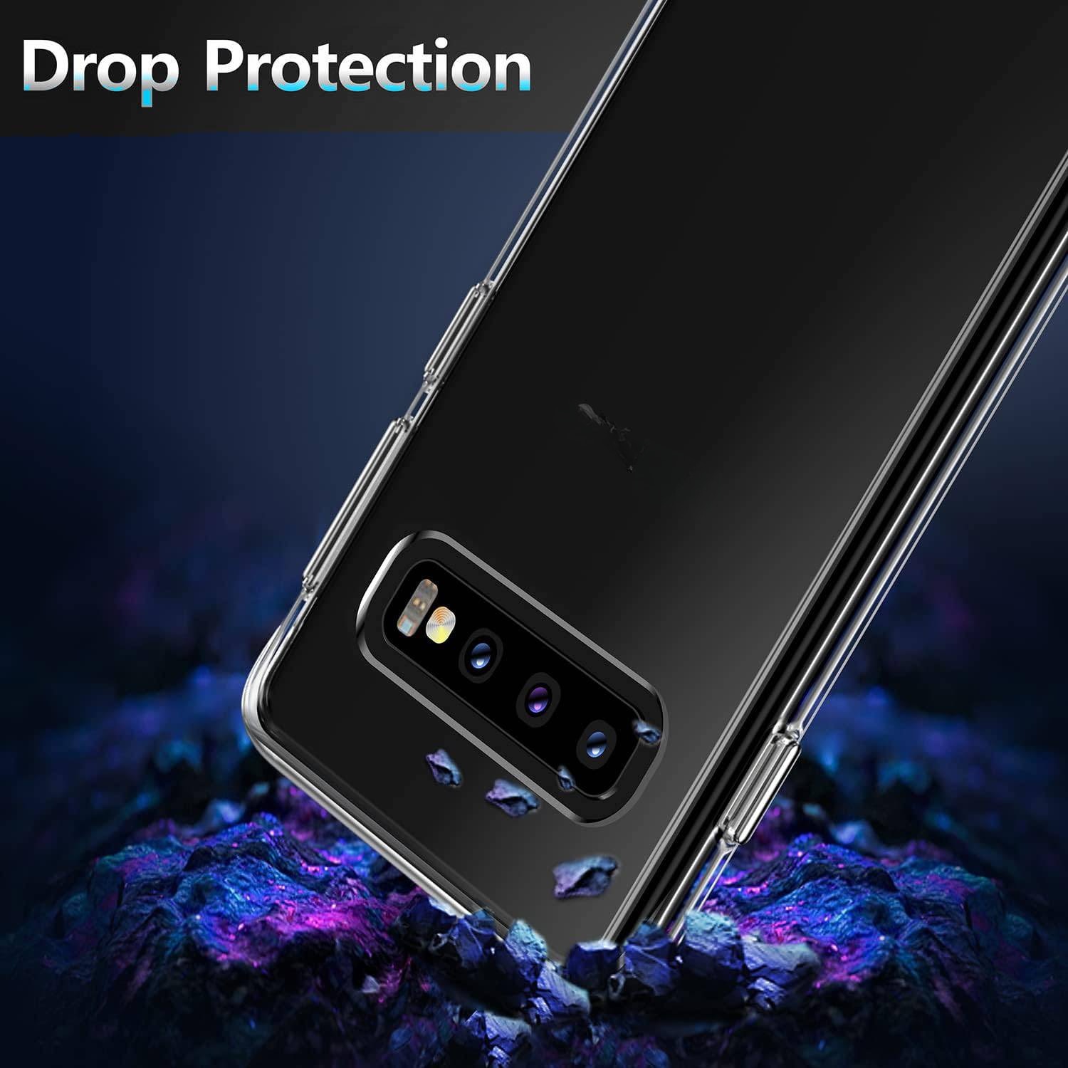 Husa protectie compatibila cu Samsung Galaxy S10, Premium Quality, Husa de protectie TPU usoara rezistenta la socuri Ultra Slim Clear, transparenta