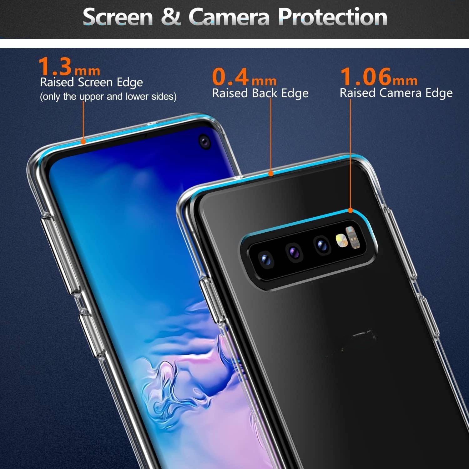 Husa protectie compatibila cu Samsung Galaxy S10, Premium Quality, Husa de protectie TPU usoara rezistenta la socuri Ultra Slim Clear, transparenta