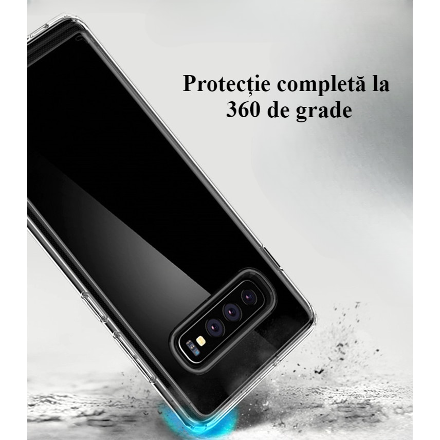 Husa protectie compatibila cu Samsung Galaxy S10, Premium Quality, Husa de protectie TPU usoara rezistenta la socuri Ultra Slim Clear, transparenta