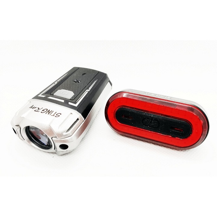 Set far fata/spate biciclete 110C, cu fir pentru dinam in butuc
