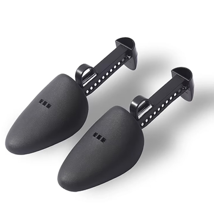 Set 2 sanuri incaltaminte, CRM, intinzator si largitor pantofi, marime reglabila, femei, negru