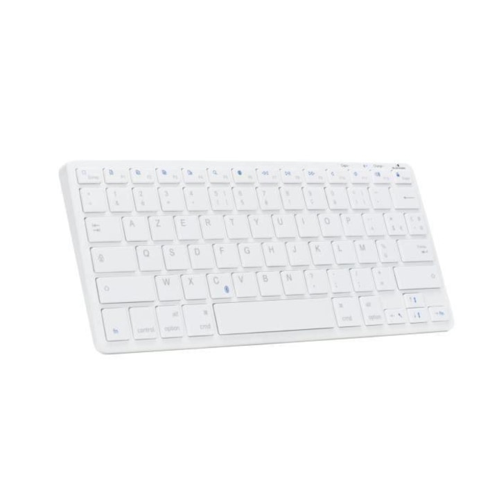 TKL Bluestork vezeték nélküli billentyűzet, Bluetooth, újratölthető, iMac kompatibilis, fehér
