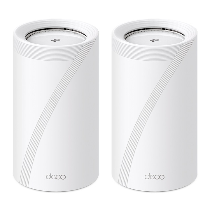 TP-Link Deco BE85(2-pack), BE19000, Tri-Band, Wi-Fi 7, MLO, HomeShield, 2 x 2.5G port, 10G port, 1 x SFP+ 10G port, teljes otthoni lefedettség