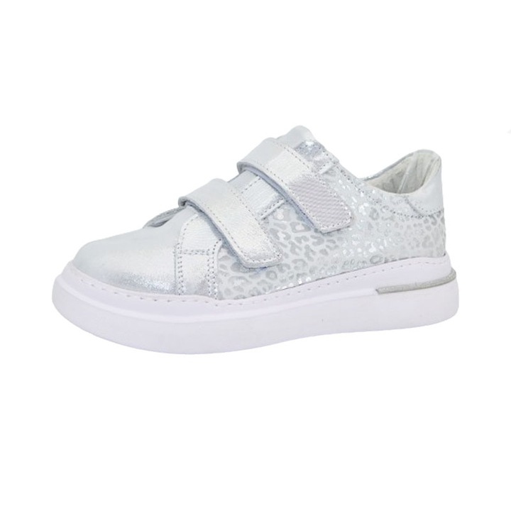 Ортопедични кожени обувки за момиче Small Foot PFSF-03, Silver 109437