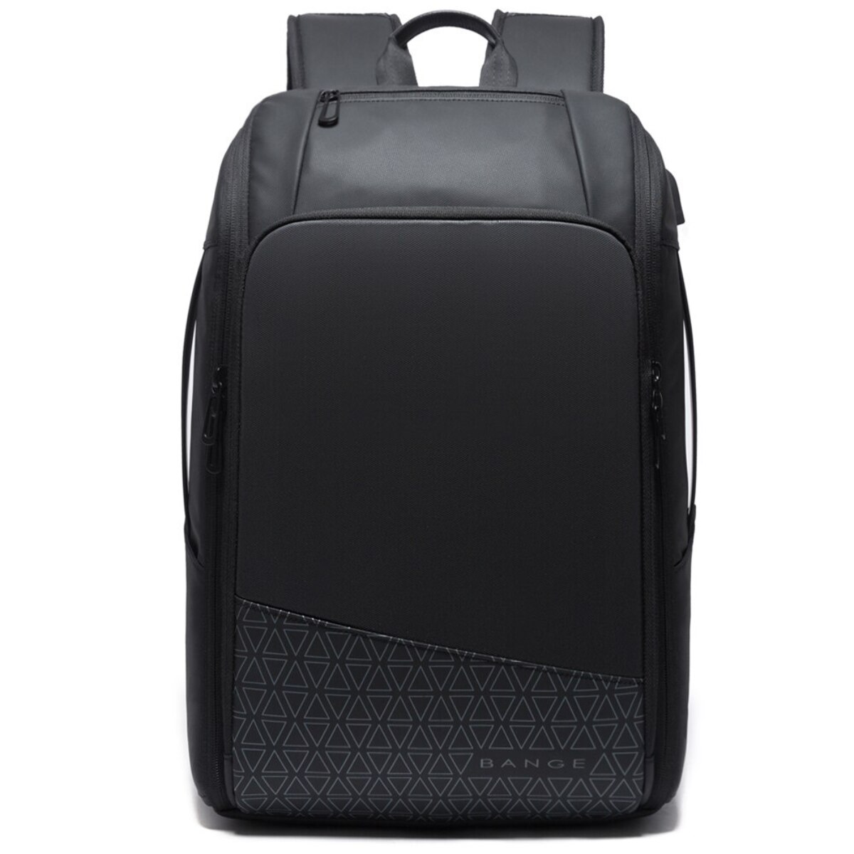 Rucsac pentru Laptop de 15.6 inch Multifunctional, pentru Calatorie, Extensibil de la 27L la 39L, BANGE, Impermeabil, Capacitate retractabila, Design Casual cu Compartimente Multiple si Port Incarcare USB, Rezistent la Uzura, 49x31x18 cm, Negru
