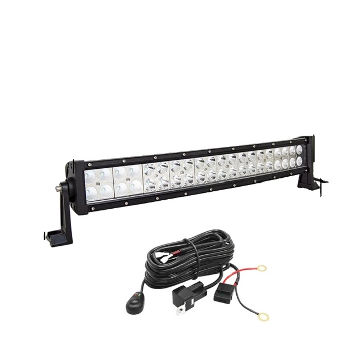 Bara de lumina LED curbata, 120W, 6000K, 30x75 grade, IP67, 22-52 inch, cu cablaj
