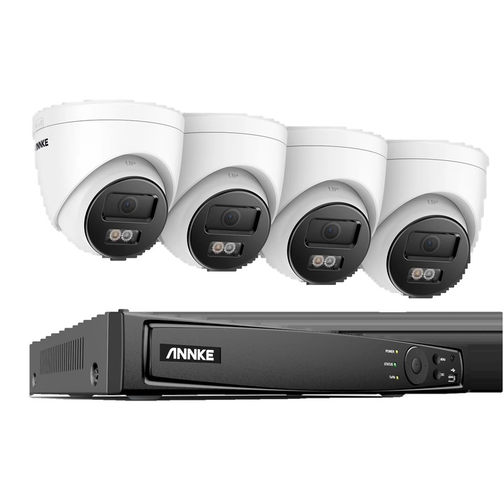 Videó megfigyelő rendszer 8CH, 8MP, 4 kamera, Éjszakai látás