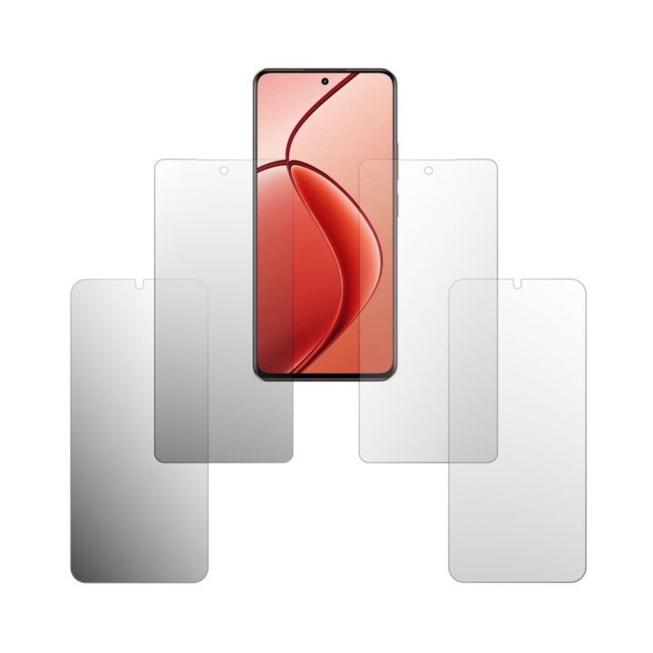 Комплект от 4 протектора за екран Folie24, за Realme P1, 2X Ultra-Clear + 2X Matte, пълно покритие на дисплея и удобни за калъфи, залепващи, гъвкави със саморегенериране