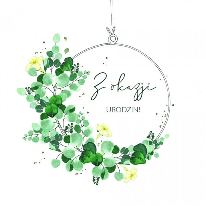 Felicitare Clear Creations, colectia Swarovski, fara text, cu cristal, 155x155x3mm