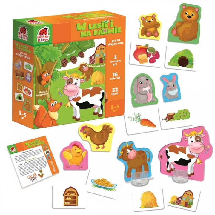 Joc educativ, Roter Kafer, W lesie i na farmie, set, 160x170x45cm