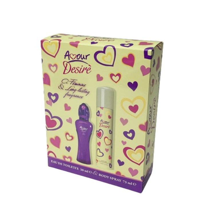 Női Amour Desire szett dezodorral 75ml és edt parfümmel 30ml
