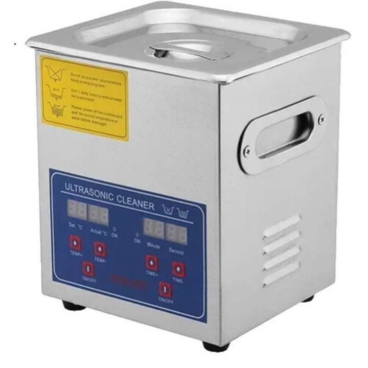 Curatator ultrasonic digital, 2L, VEVOR, capacitate mare, design prietenos utilizatorului, SUS304