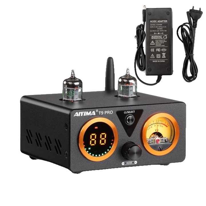 Amplificator Tub HiFi, Conectivitate Bluetooth 5.0, Putere 100Wx2, Negru, 290x240x90mm