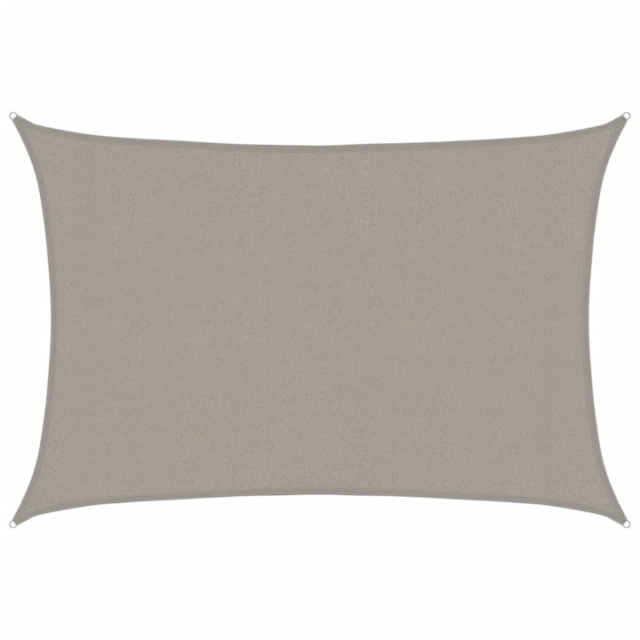 Panza parasolar vidaXL, gri deschis, dreptunghiular, 3x4,5m HDPE, 160 g/m², 2.02 kg