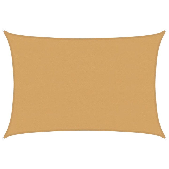 Panza parasolar vidaXL, nisipiu, dreptunghiular, 4x5 m, HDPE, 160 g/m², 2.92 kg