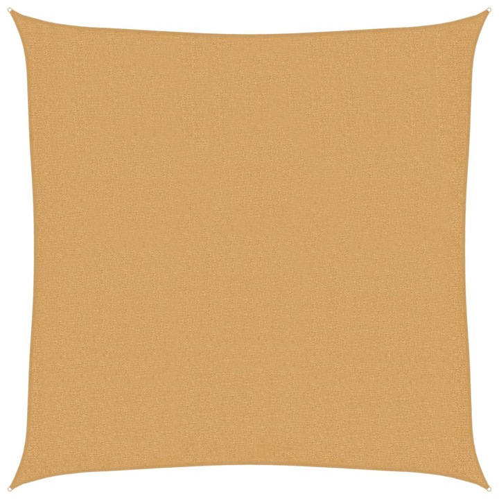 Panza parasolar vidaXL, nisipiu, 3x3 m, patrat, 160 g/m², HDPE, 1.4 kg