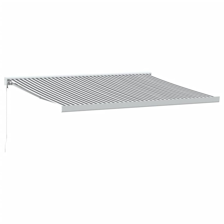 Copertina retractabila vidaXL, antracit/alb, 4x3 m, textil/aluminiu, 46.57 kg