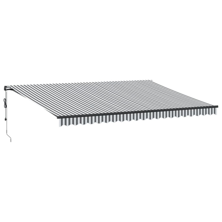 Copertina retractabila automat vidaXL, antracit/alb, 500x350 cm, 36.03 kg